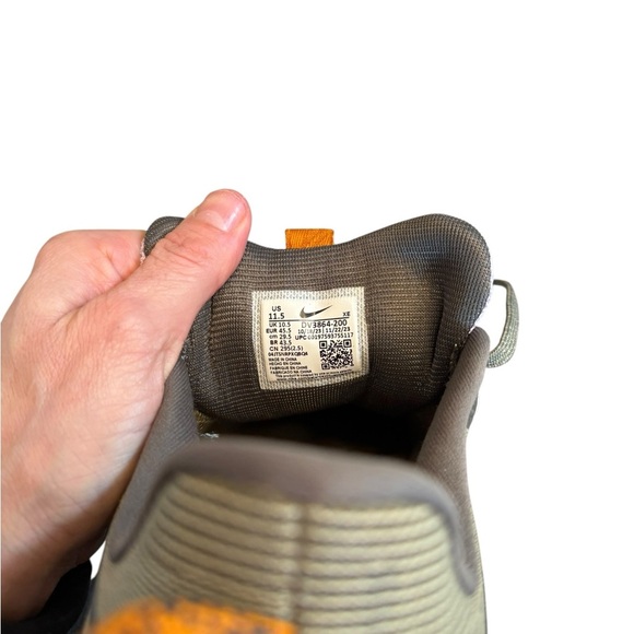Nike Olive Green Sneakers with Mint Purple and Orange Accents main image 7